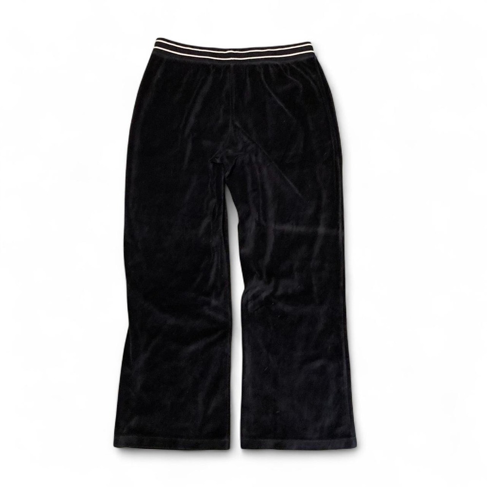 Reebok vintage 2000s velour flare pants logo hit athleisure women's XL/33x31 - Picture 5 of 8